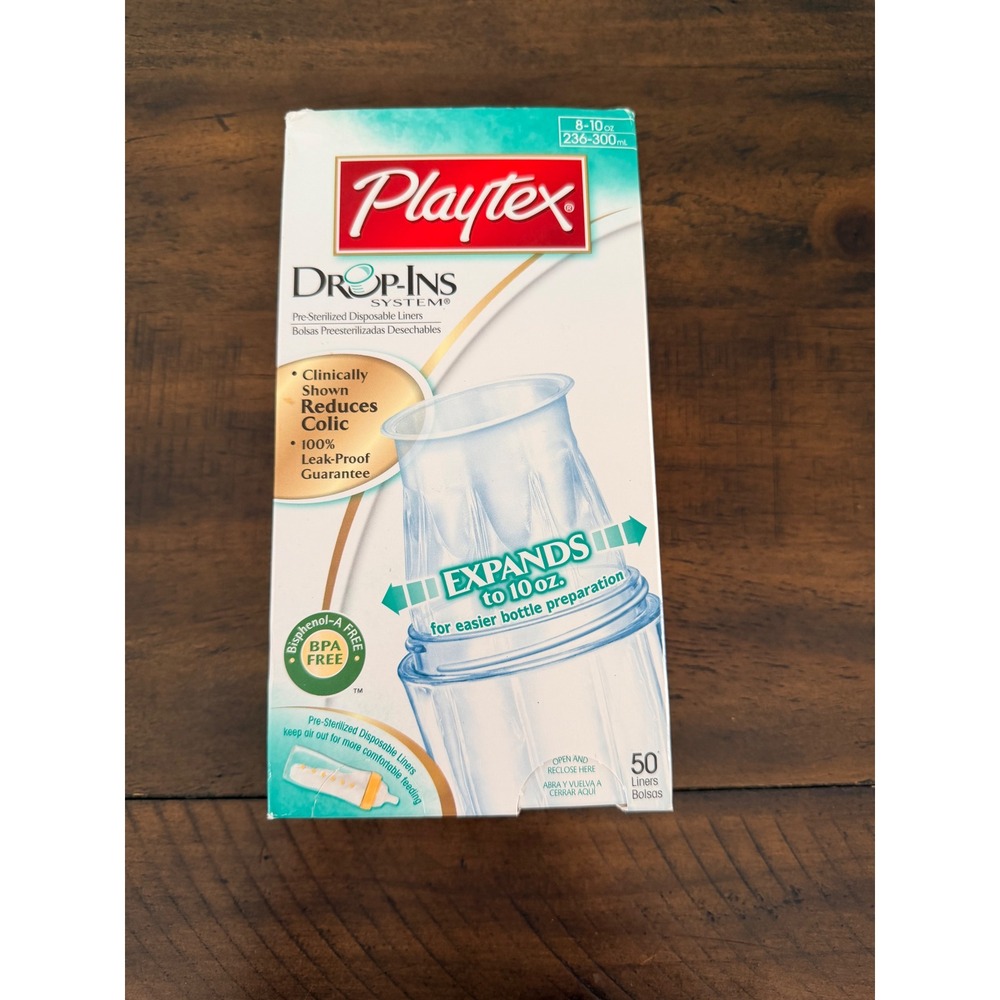 Playtex Drop-Ins System Disposable Liners 8-10 oz BPA Free 33 Count